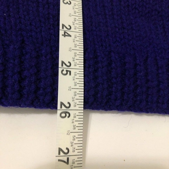 Nordstrom Individualist Sportswear Blue Wool Knit Sweater Tassel Vintage 80s M - Picture 12 of 12